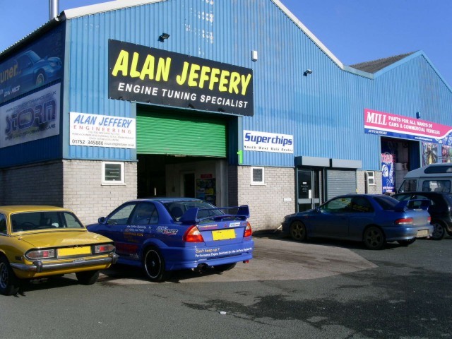 Alan Jeffery's Engine Tuner shop; his Evo 6.