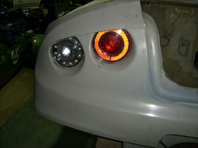 Left hand side rear lights trial fitted