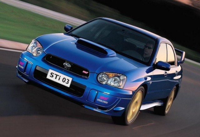 The Subaru Impreza WRX STi...an AWD, turbocharged sedan.