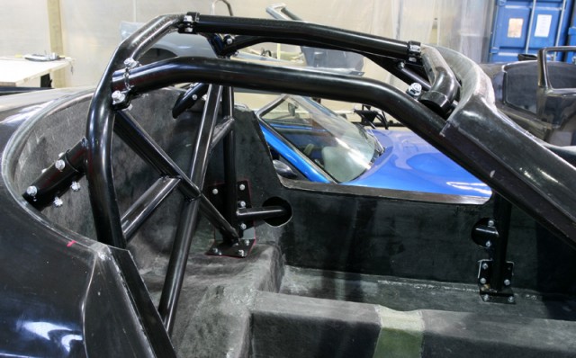 The rally-spec roll cage.
